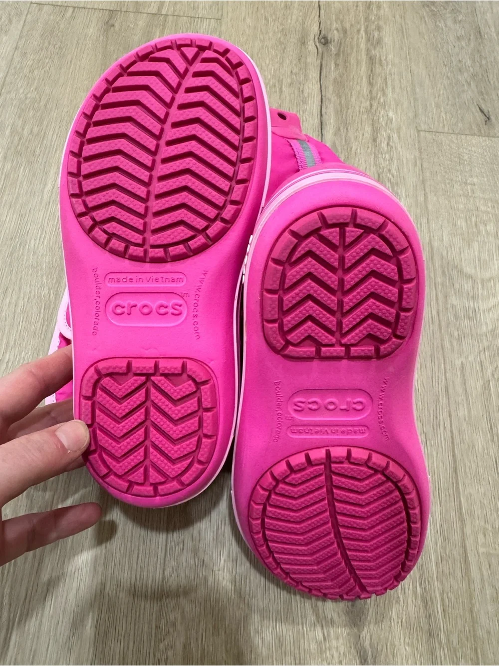 Crocs Pink Winter Boots Girls Size 2